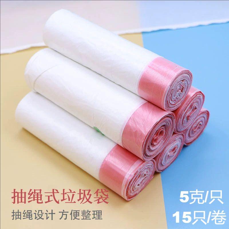 Chentao Drawstring Garbage Bags For Household Use, Thickened 5G, Exclusively For Supply, Pe Black Bags - Image 1